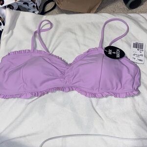 purple bathing suit top
